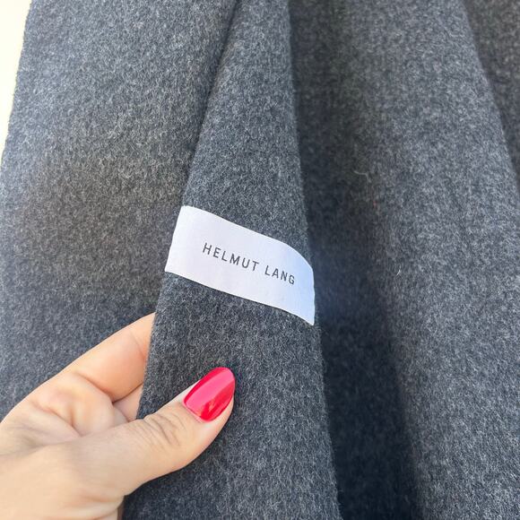 Helmut Lang Oversized Cocoon Cardigan Coat Blazer Wool Cashmere Charcoal Gray S - Picture 4 of 11